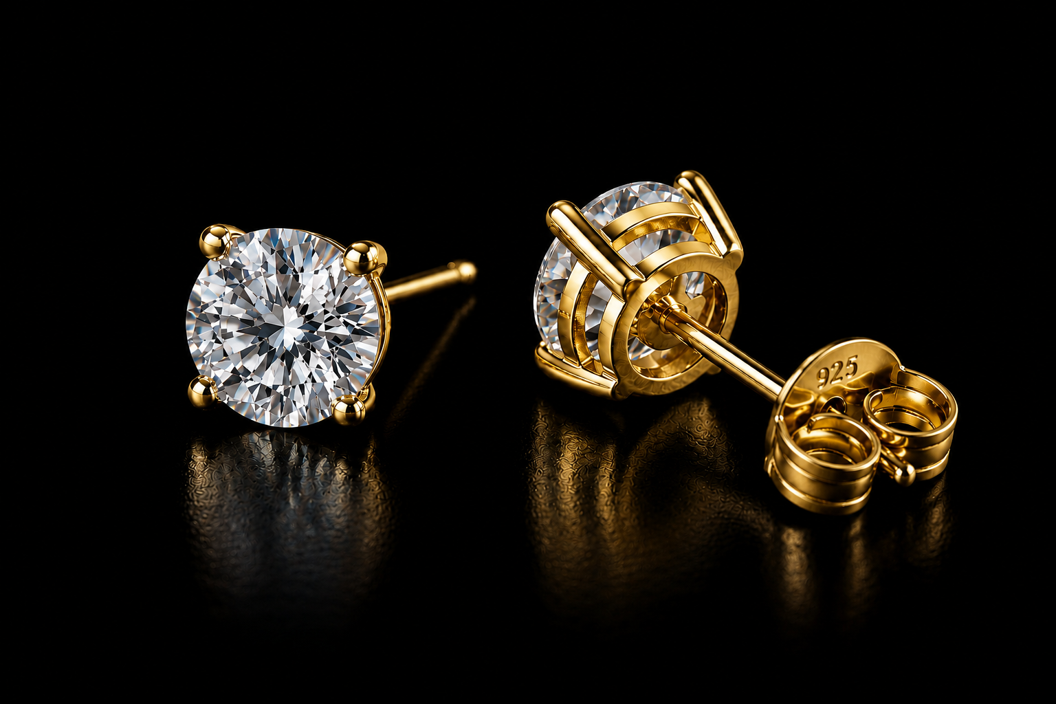 Lumière Stud Gold Earring