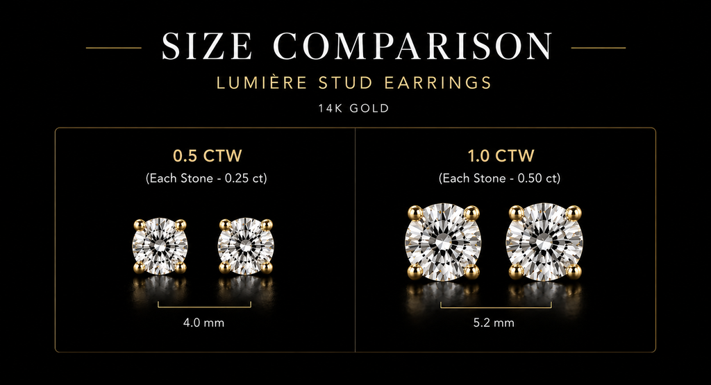 Lumière Stud Gold Earring