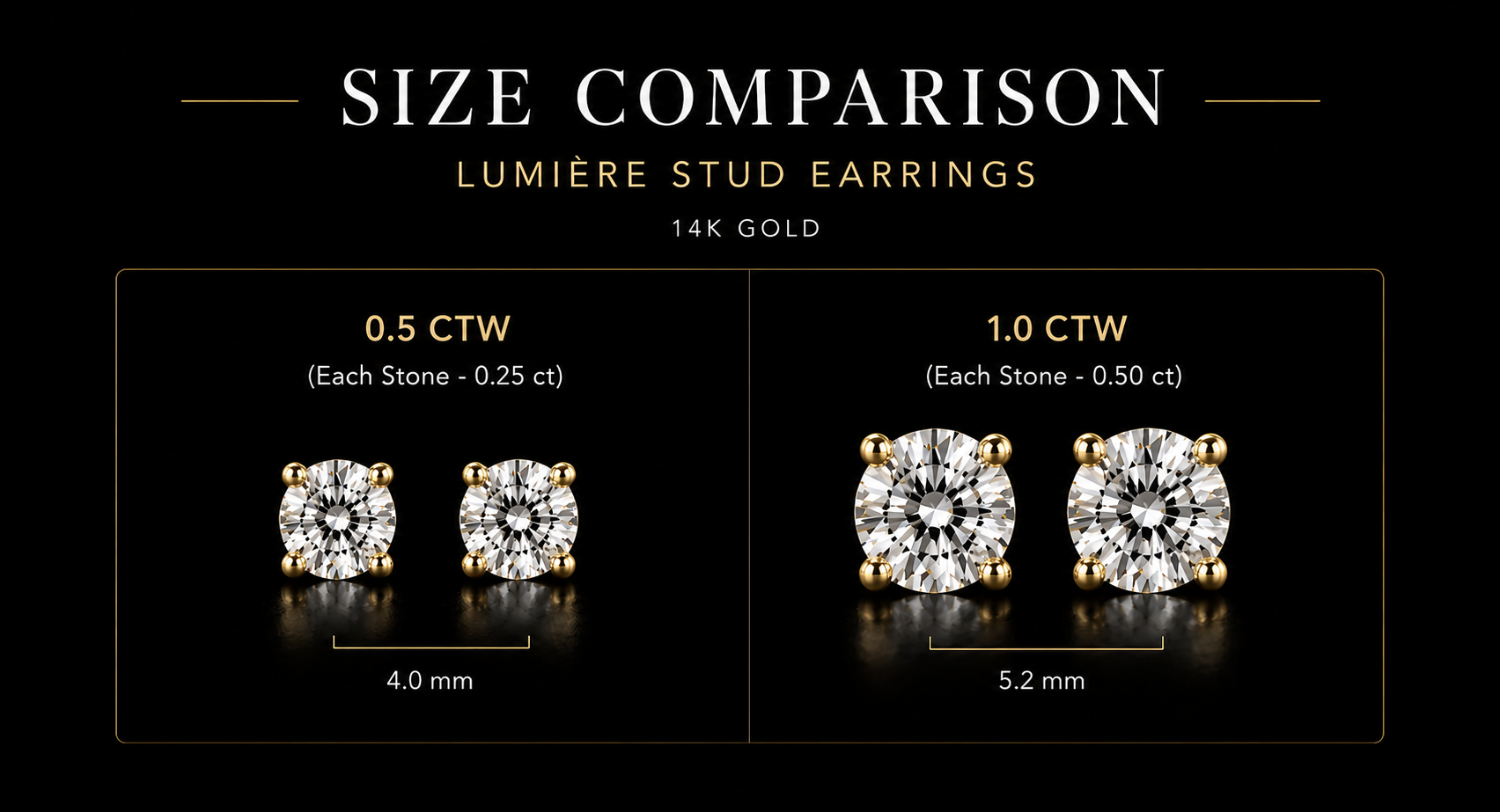 Lumière Stud Gold Earring