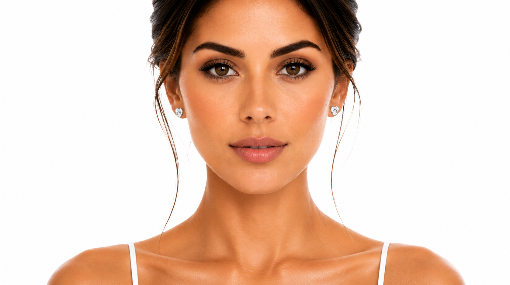 Lumière Heart Shape Lab Diamond Stud Earrings