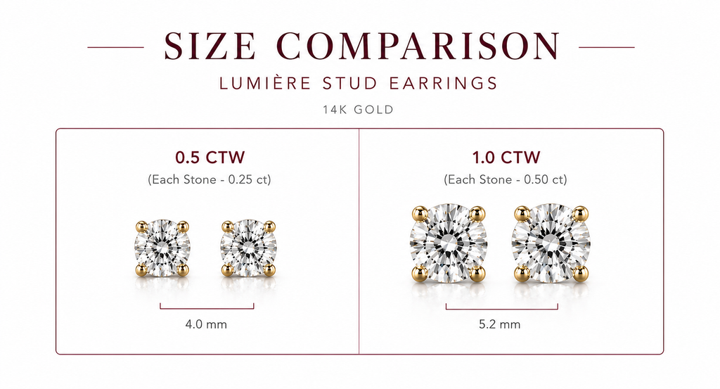 Lumière Stud Gold Earring
