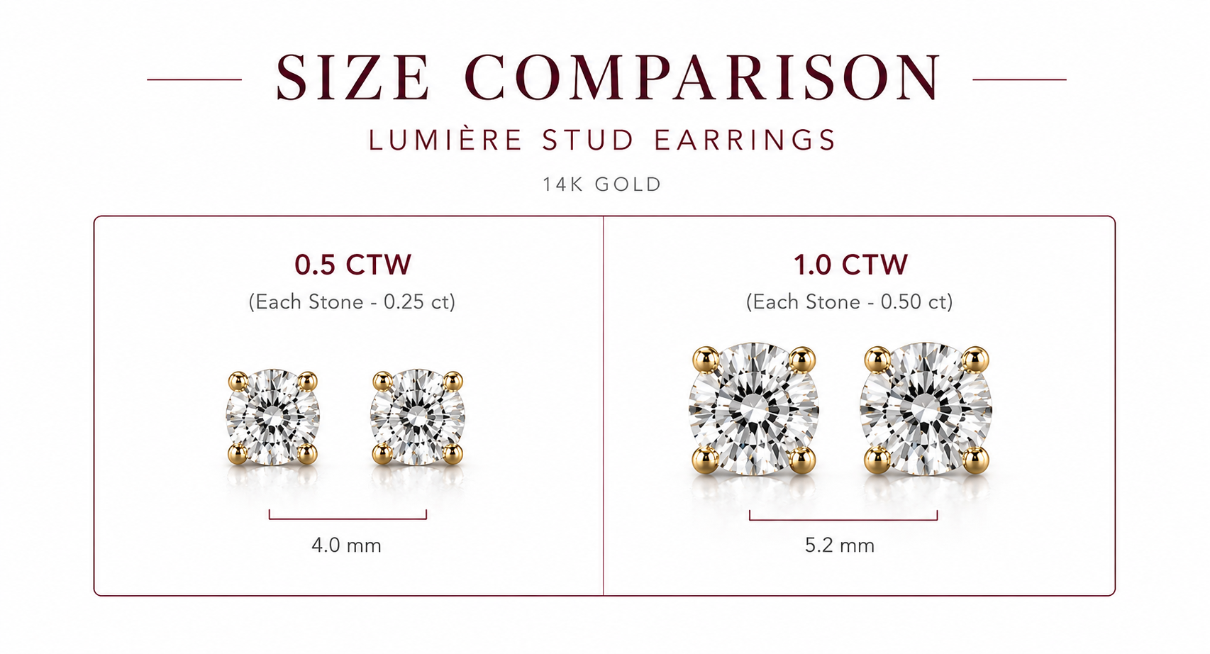 Lumière Stud Gold Earring