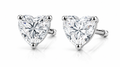 Lumière Heart Shape Lab Diamond Stud Earrings