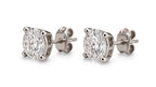 Exaltare Lumière sterling silver 0.50 CTW lab-grown diamond round stud earrings — profile side view