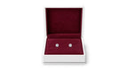 Exaltare Lumière sterling silver 0.50 CTW lab-grown diamond round stud earrings — gift packaging